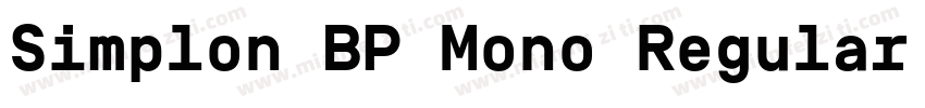 Simplon BP Mono Regular Regular字体转换